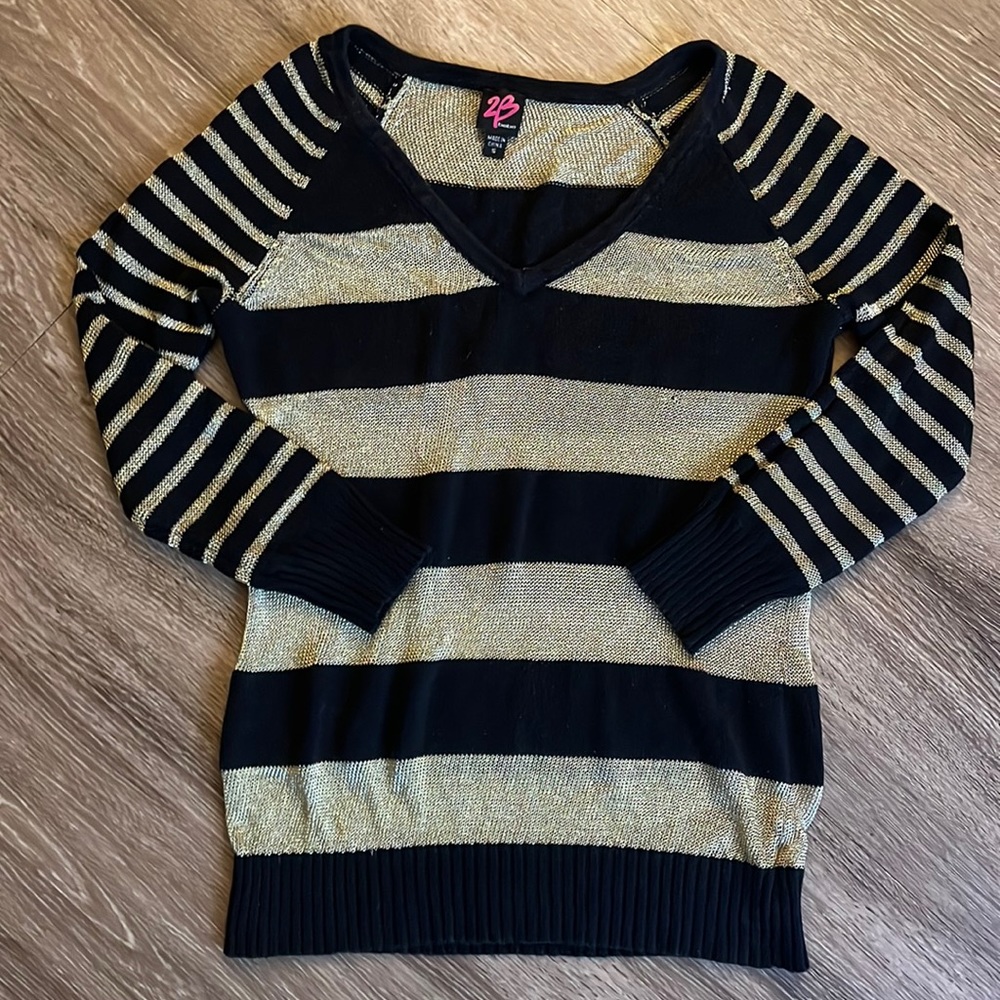 BeBe knit and mesh sweater